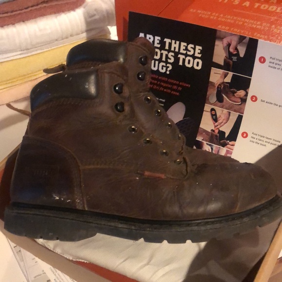 Red Wing Worx Steel Toe Work Boots - Picture 8 of 16